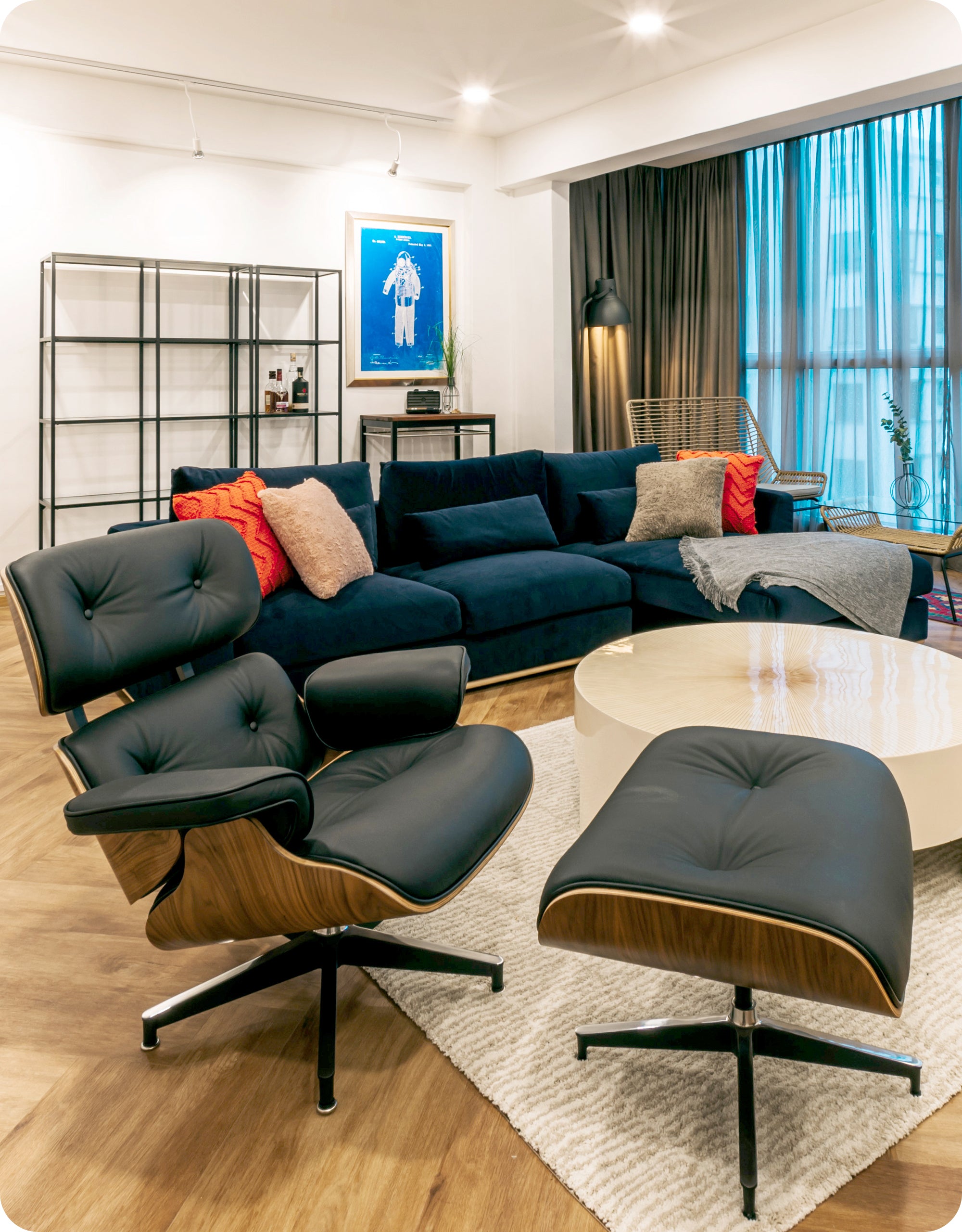 Eames Lounge Set (Replica)