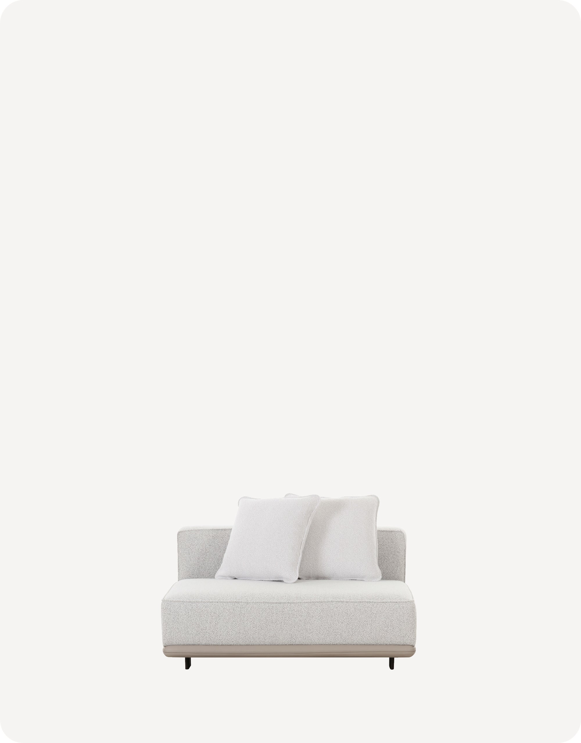 Evangelina Primofab™ Triple-Resist Technology Fabric Armless Chaise