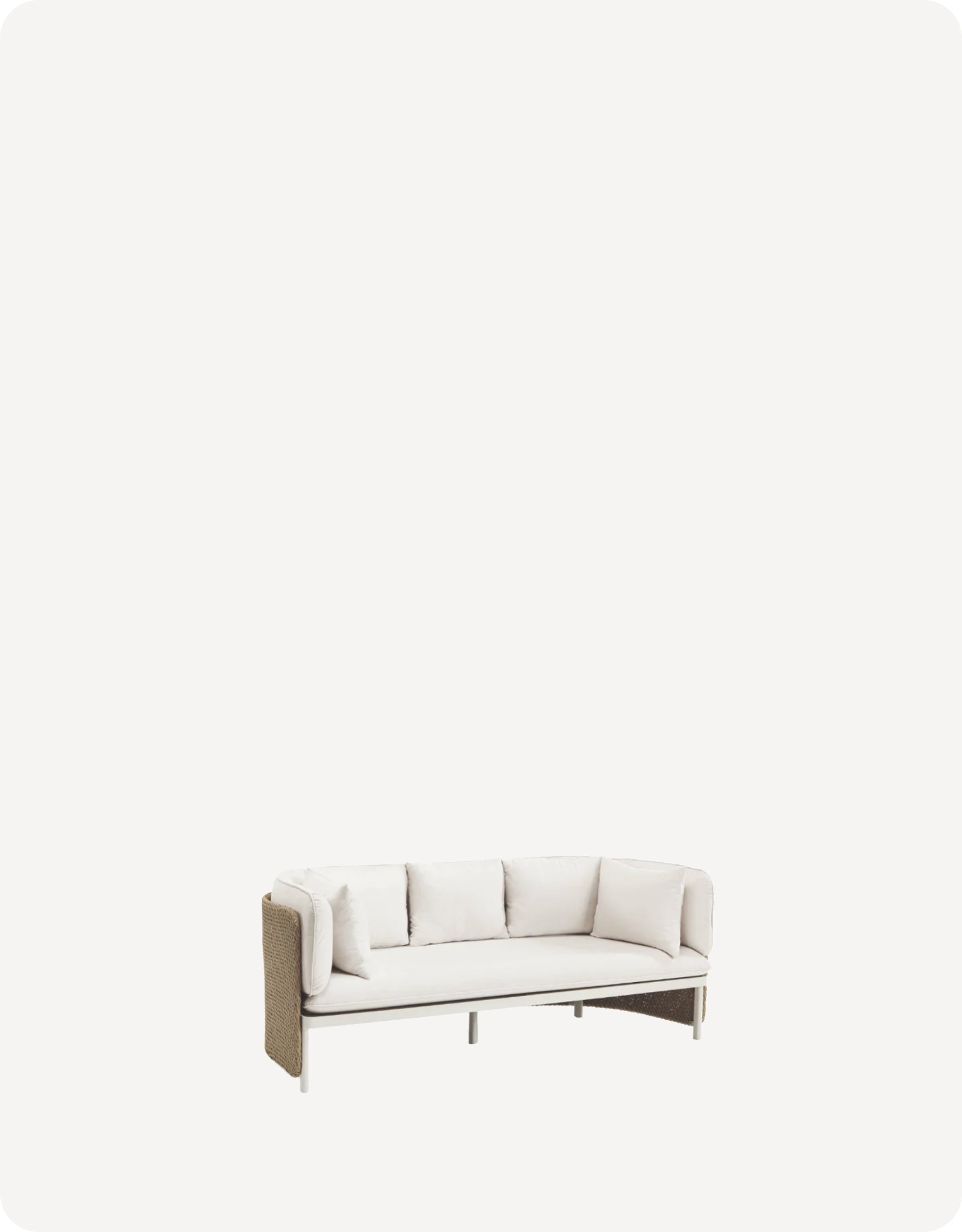 Luna Outdoor 3 Seater Sofa