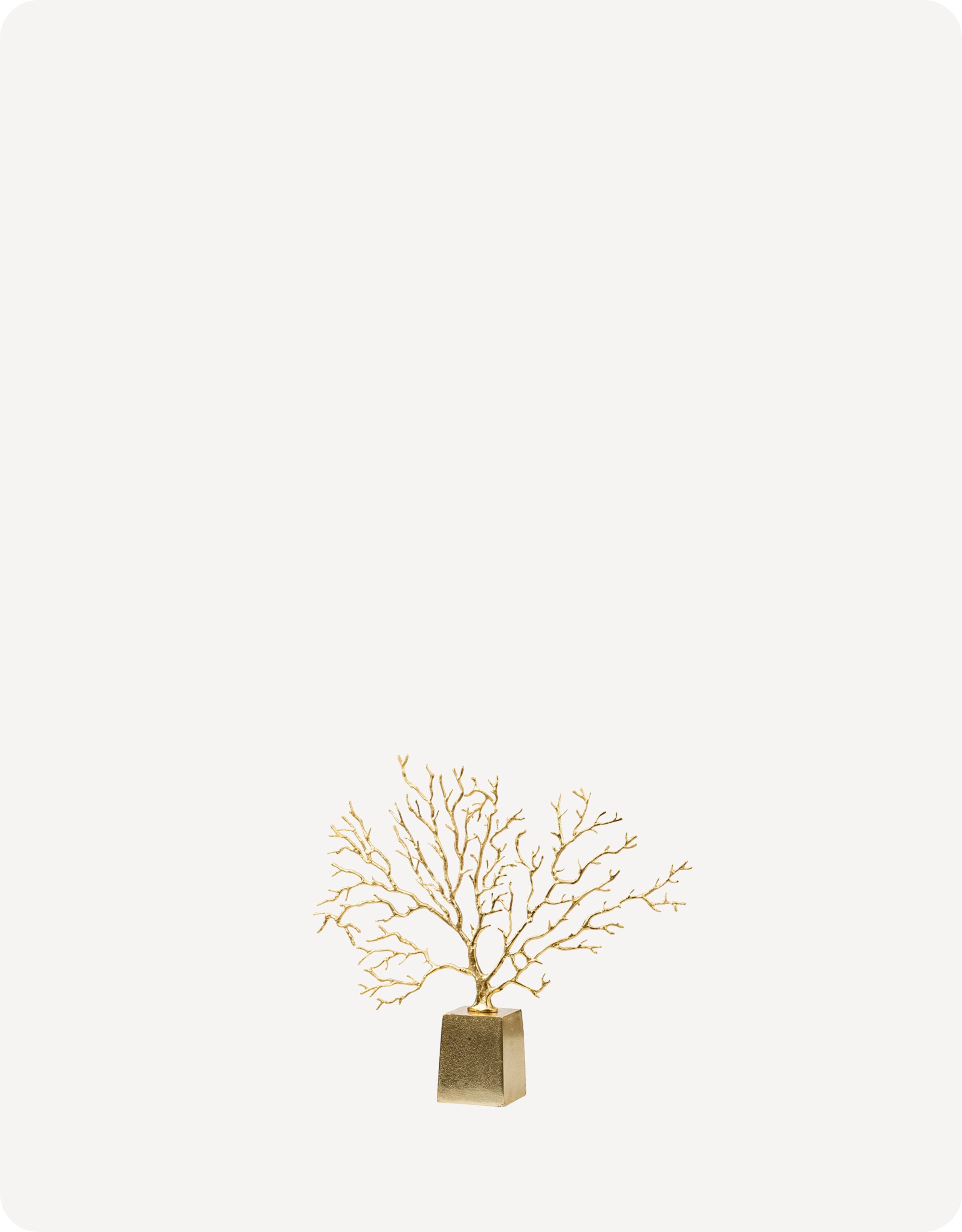 Sculpture Thorne Gold Coral Fern