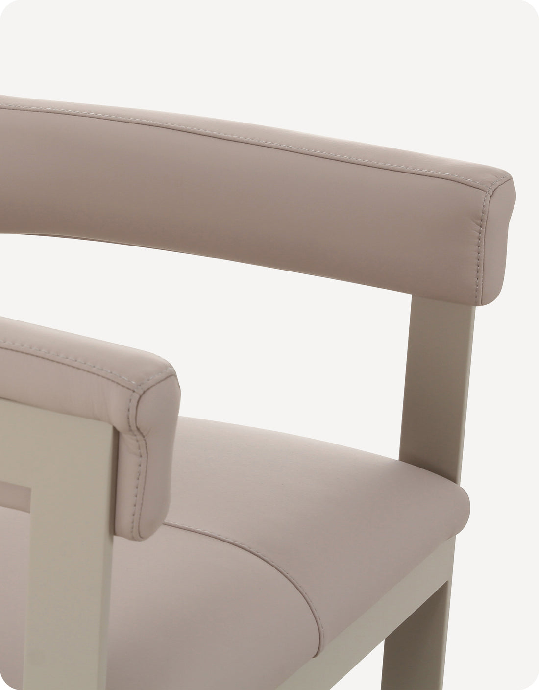 Alexander Dining Chair With Leather, Matte Taupe - HuggyHomey