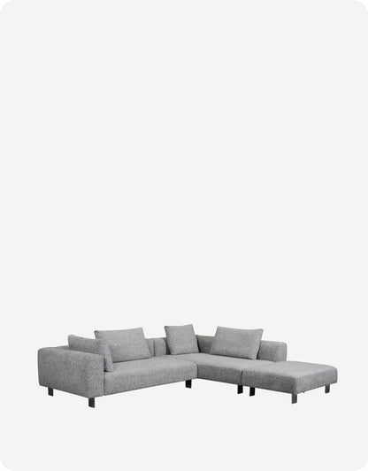 Arabella 2-Sectional Left Arm Sofa Plus Ottoman With Primofab™ Triple-Resist Technology Fabric