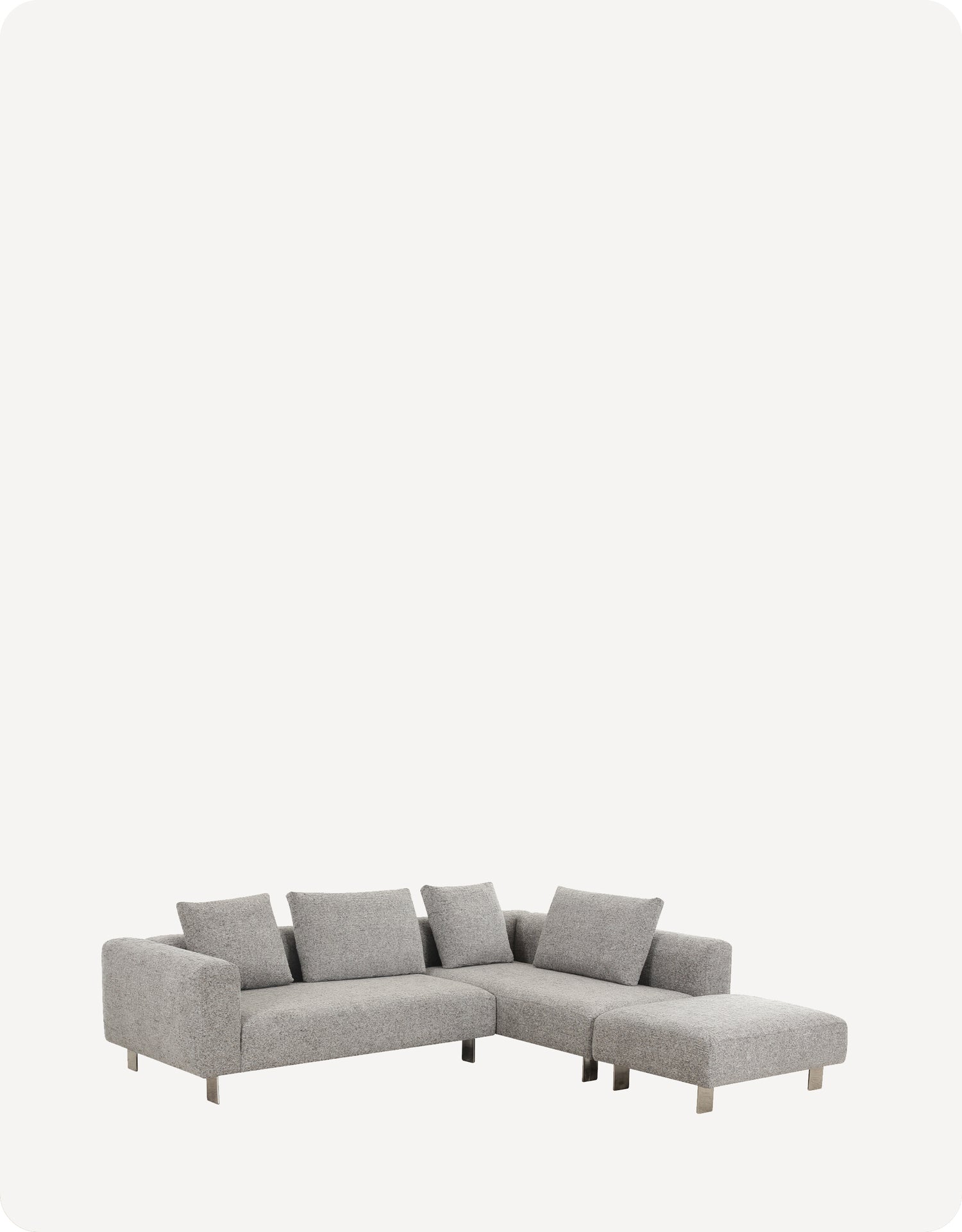 Arabella 2-Sectional Left Arm Sofa Plus Ottoman With Primofab™ Triple-Resist Technology Fabric