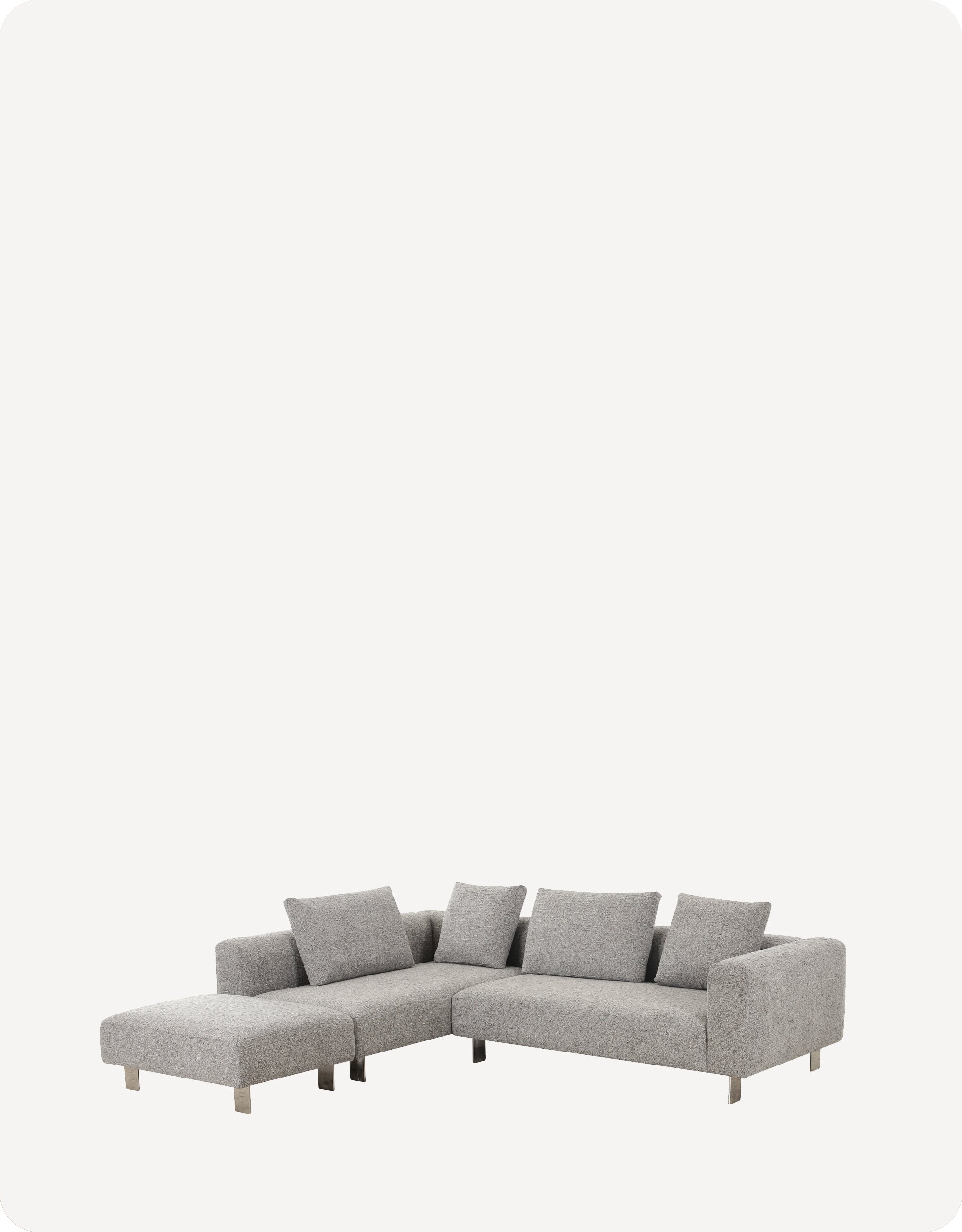 Arabella 2-Sectional Right Arm Sofa Plus Ottoman With Primofab™ Triple-Resist Technology Fabric