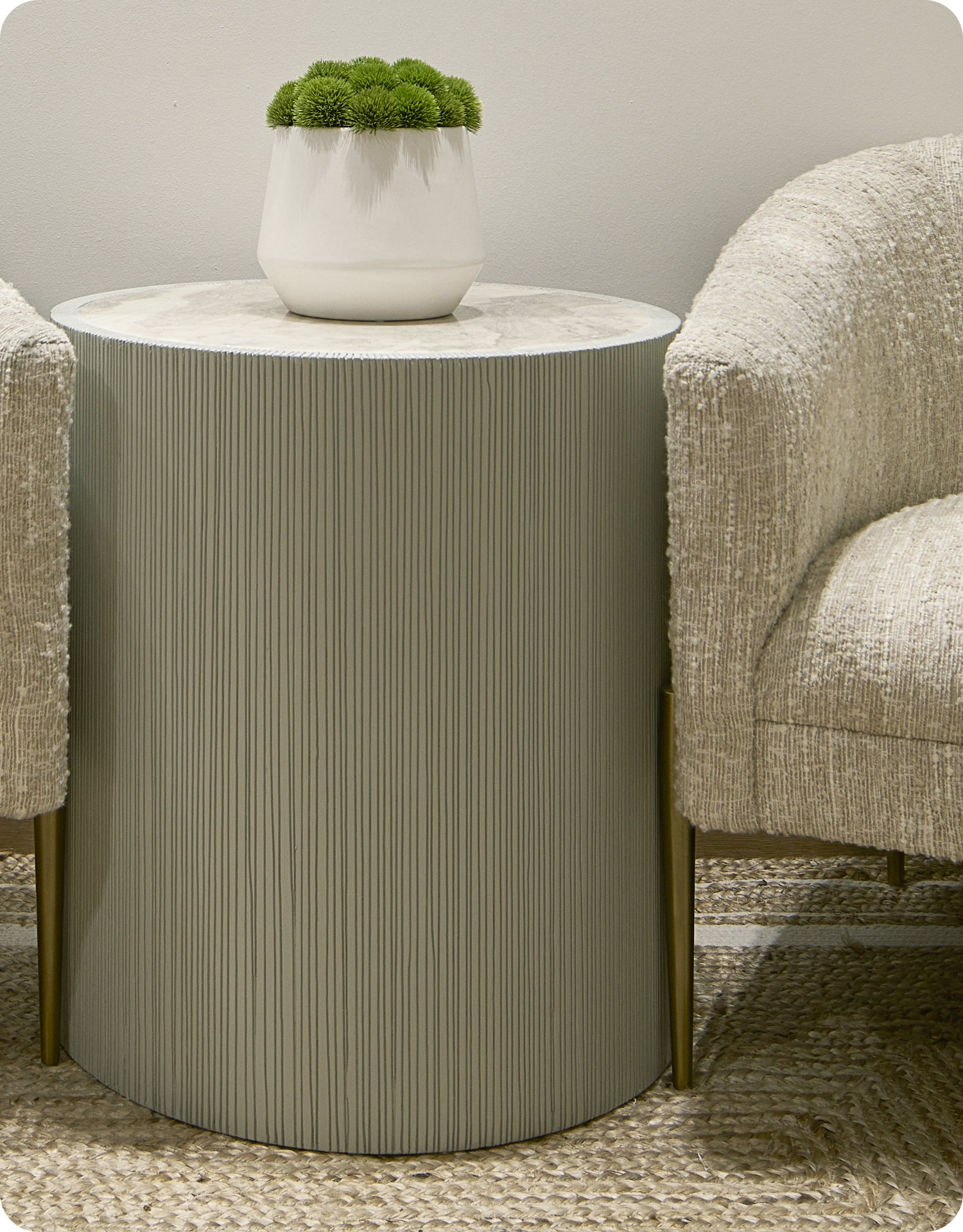 Cordelia End Table Marble - HuggyHomey