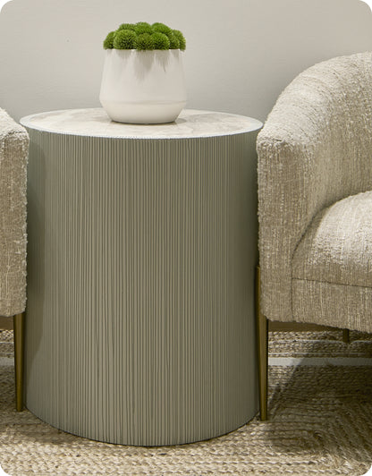 Cordelia End Table Marble - HuggyHomey