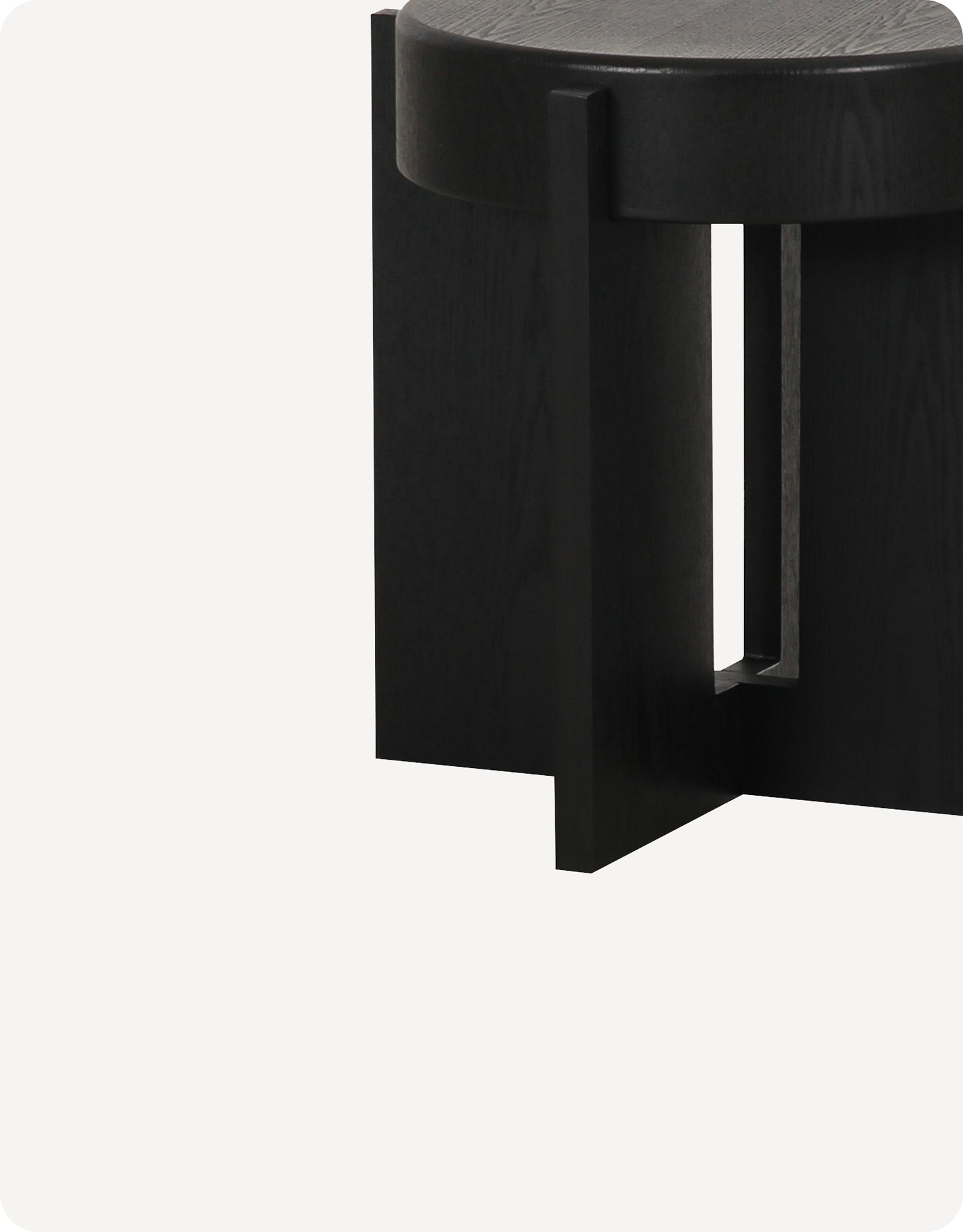 Montgomery End Table Short Black Wood