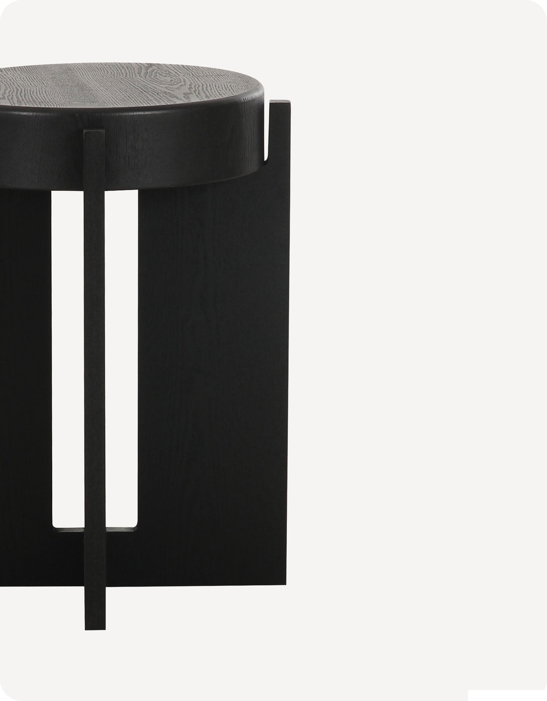 Montgomery End Table Tall Black Wood - HuggyHomey