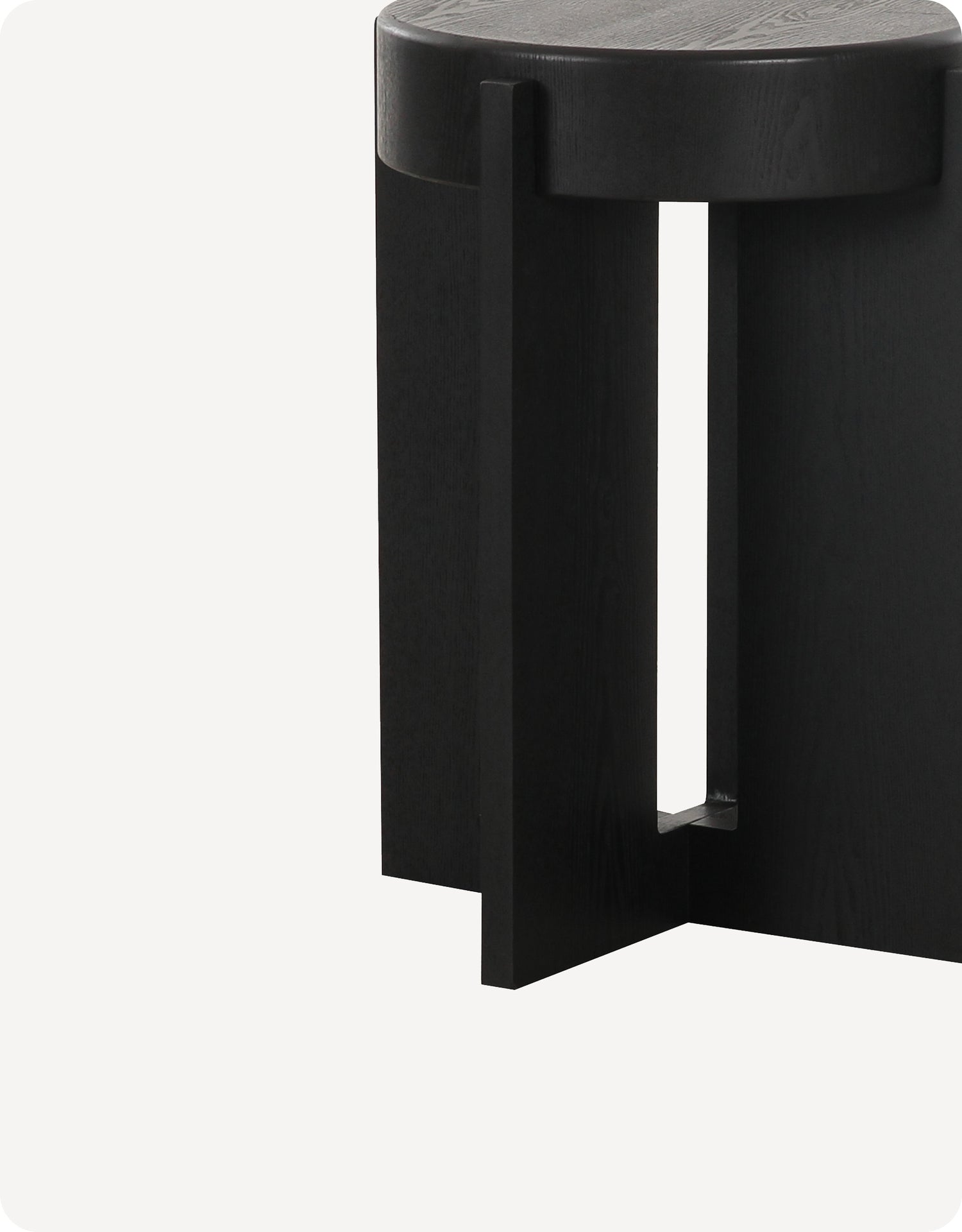 Montgomery End Table Tall Black Wood